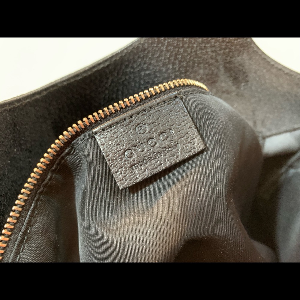 Gucci monogram canvas bag tote bamboo handles - Picture 15 of 16